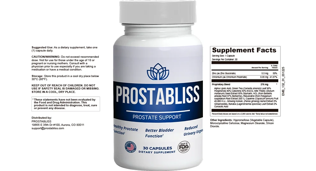 Prostabliss Product Label